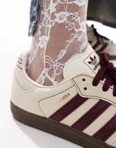Adidas Samba OG Wonder White Maroon - Vista trasera
