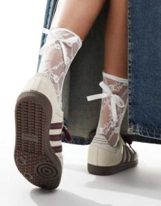 Adidas Samba OG Wonder White Maroon - Imagen 6