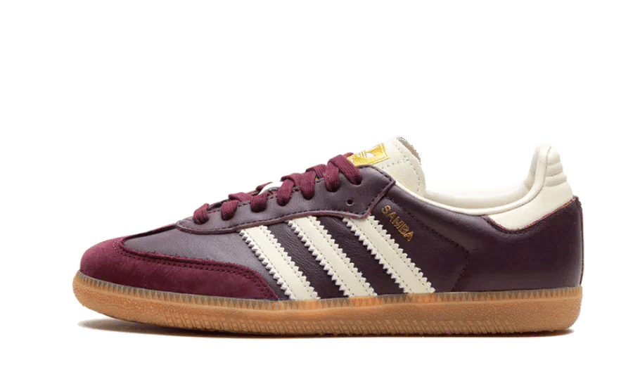 Adidas Samba OG Maroon Gold Metallic - Vista principal