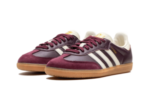 Adidas Samba OG Maroon Gold Metallic - Vista lateral