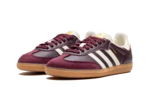 Adidas Samba OG Maroon Gold Metallic - Vista lateral