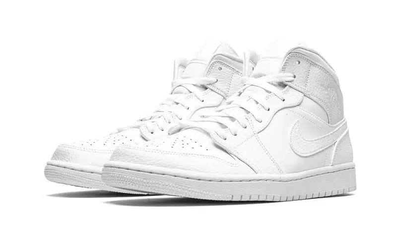 NIKE AIR JORDAN 1 MID TRIPLE WHITE