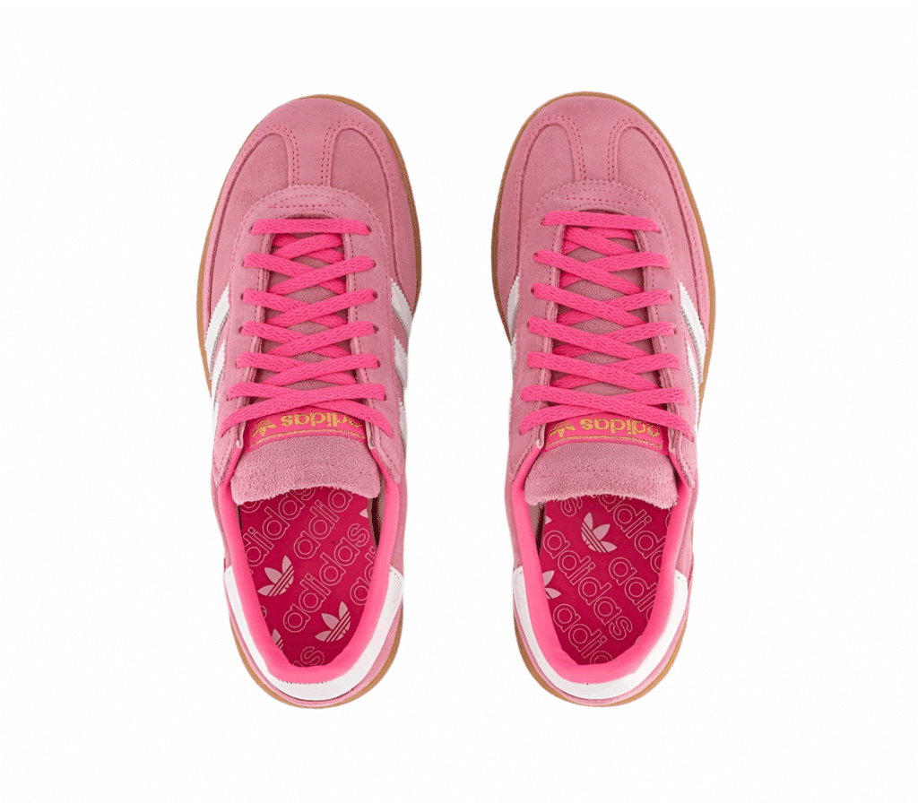 adidas Handball Spezial Trainers Lucid Pink White Gold Metallic - Vista superior