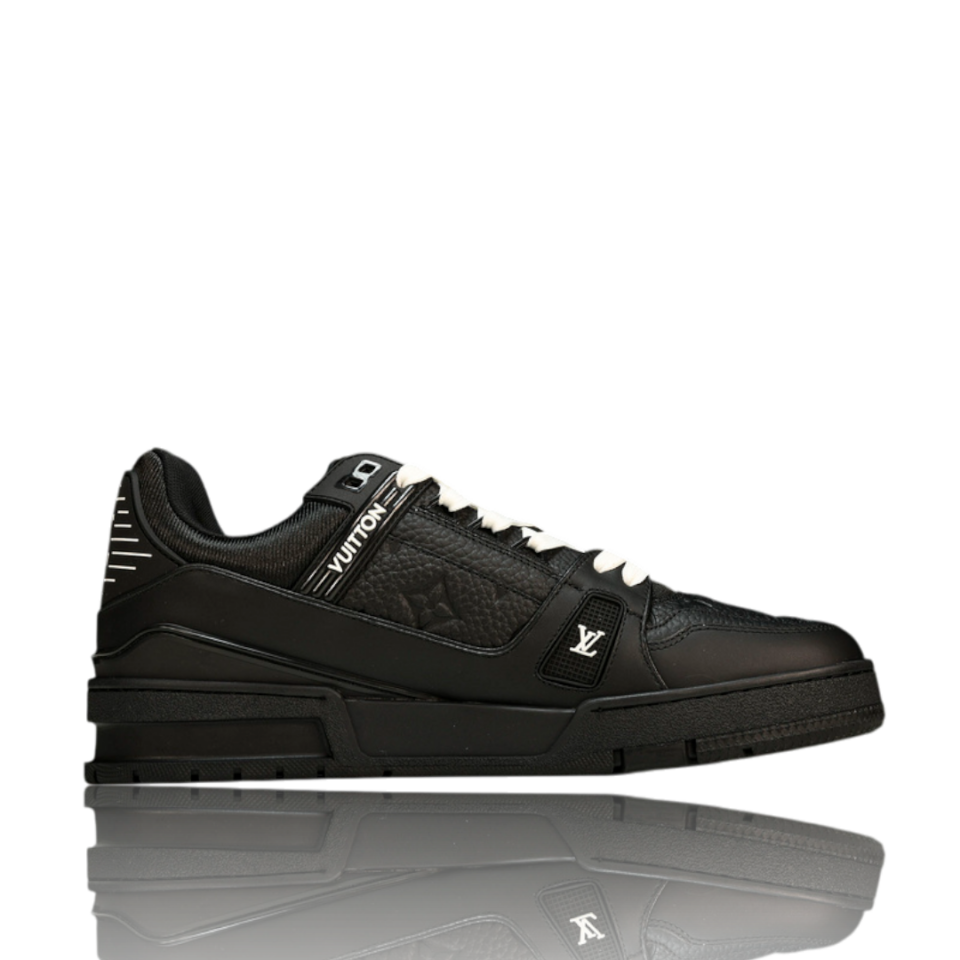 LV Trainer Low Monogram Black Embossed