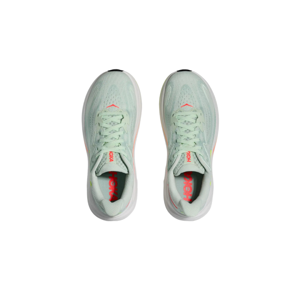 Hoka W Clifton 10 - Sea Glass / Neon Flame