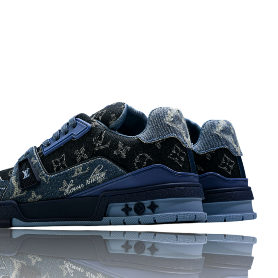 LV Trainer Low Monogram Denim Blue