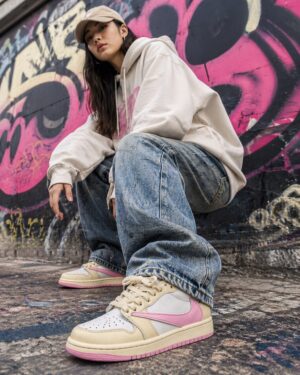 Travis Scott x Air Jordan 1 Low OG Sail White Pink