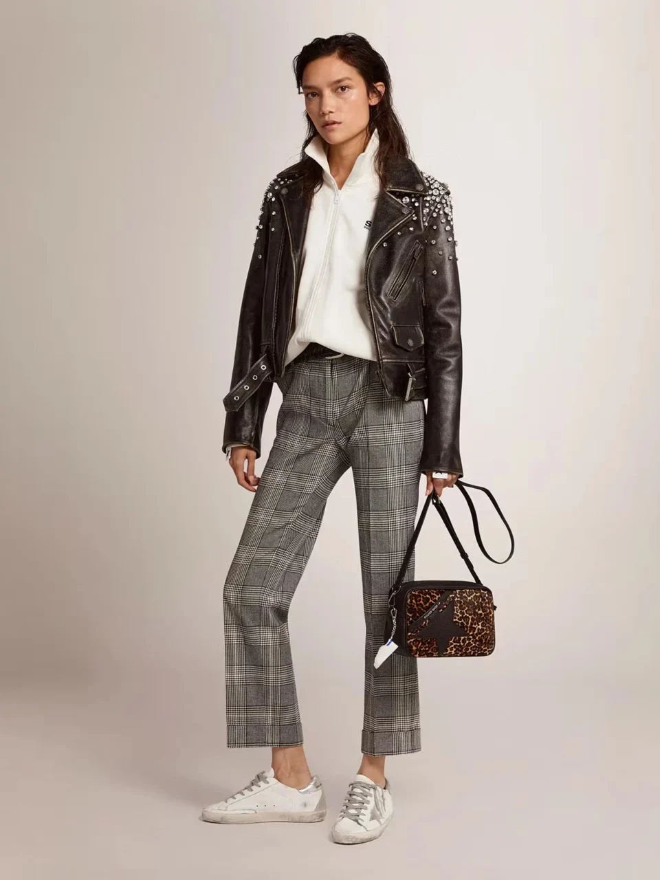 Golden Goose Super-Star Silver Heel Tab Stud Lettering