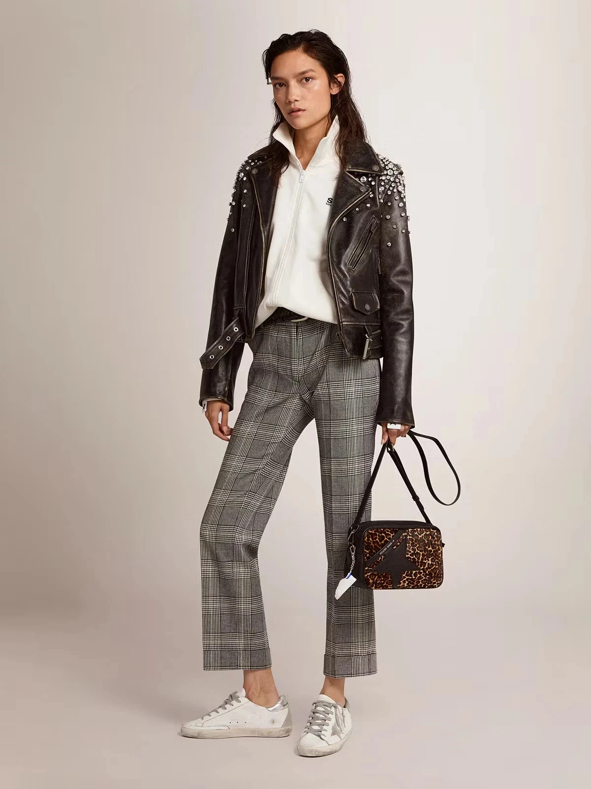 Golden Goose Super-Star Silver Heel Tab Stud Lettering