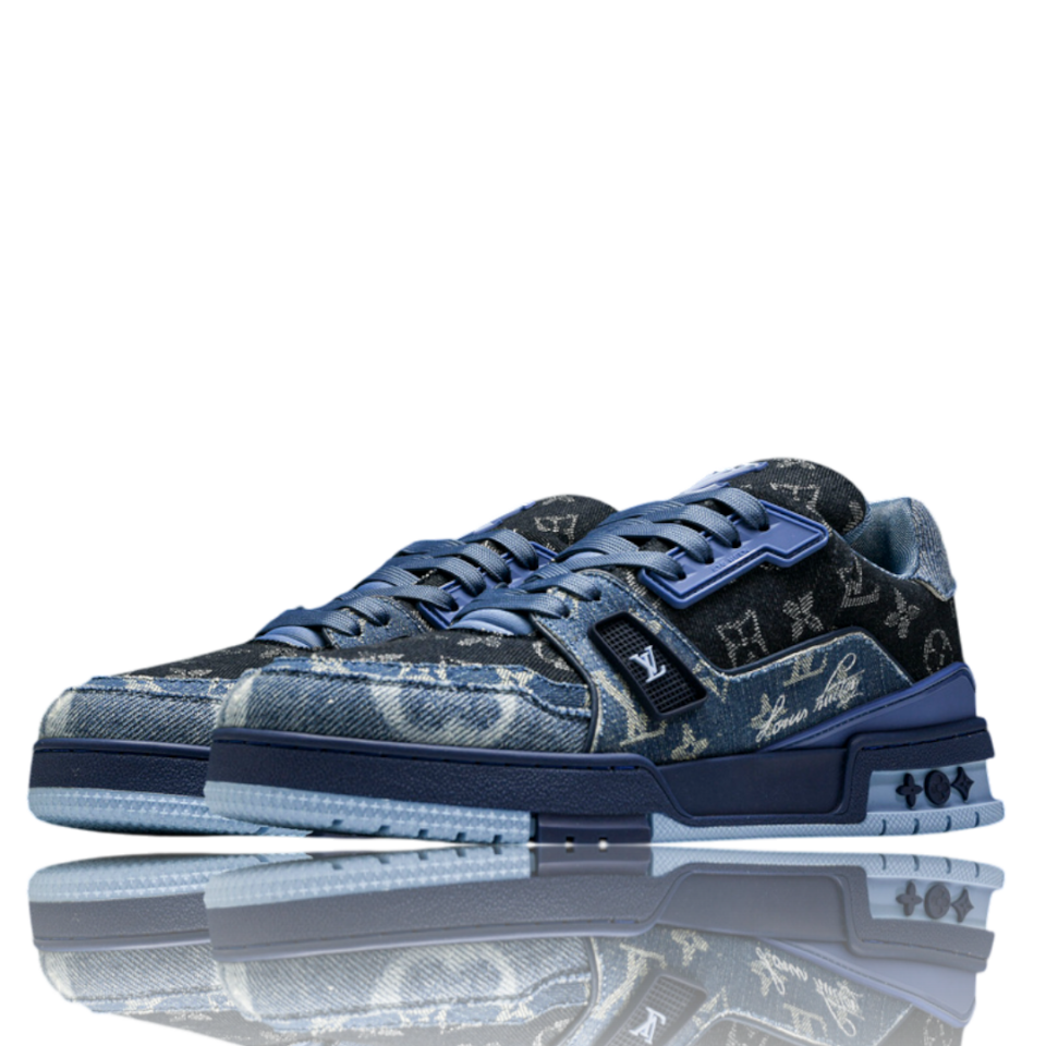 LV Trainer Low Monogram Denim Blue