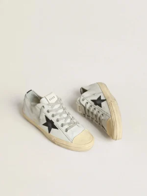 Golden Goose V-Star Black Crocodile Star