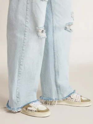Golden Goose Stardan Lettering Ice Gray Star