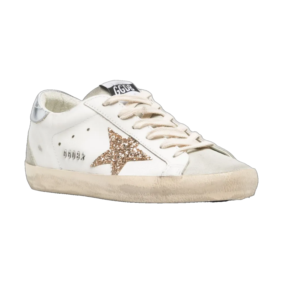 Golden Goose Super-Star White Gold Silver Star
