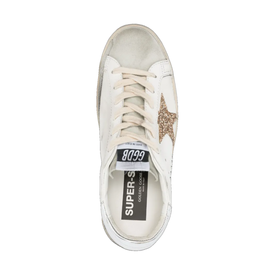 Golden Goose Super-Star White Gold Silver Star