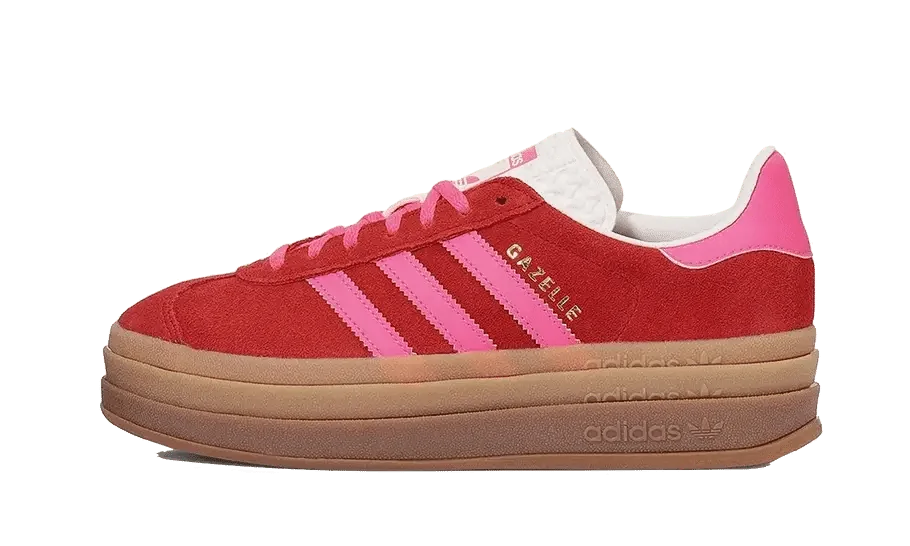 Adidas Gazelle Bold Collegiate Red Lucid Pink