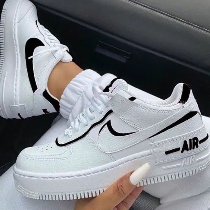 Nike Air force Shadow White & Black