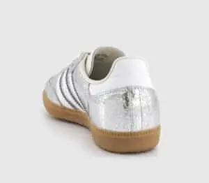 adidas Samba OG Trainers Silver Metalic White White