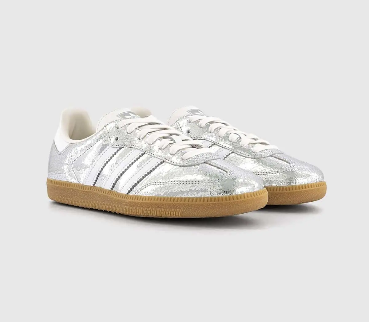 adidas Samba OG Trainers Silver Metalic White White