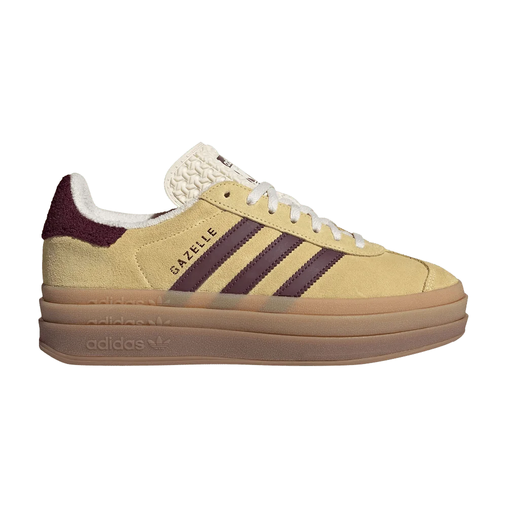 adidas Gazelle Bold Almost Yellow Maroon (Women’s)
