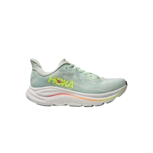 Hoka W Clifton 10 - Sea Glass / Neon Flame