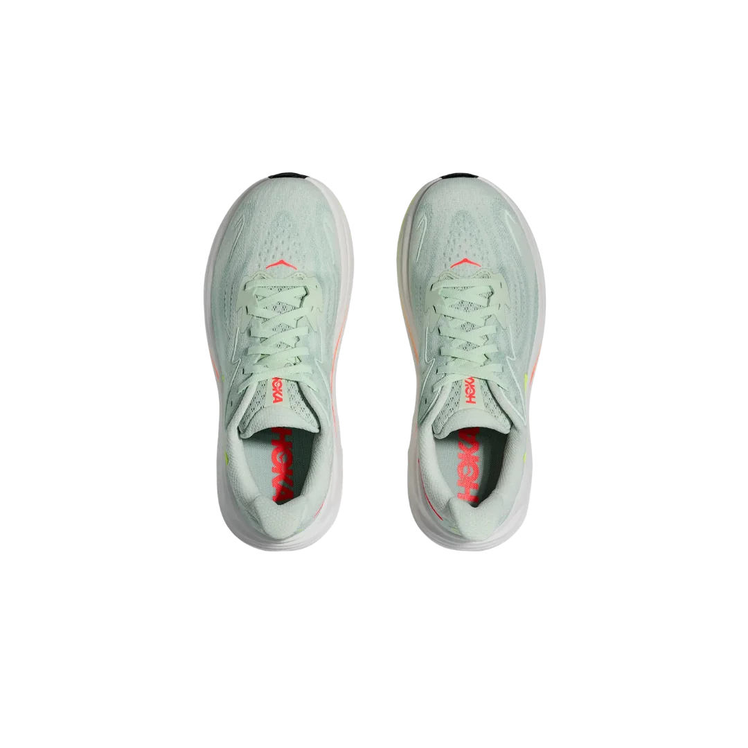 Hoka W Clifton 10 - Sea Glass / Neon Flame
