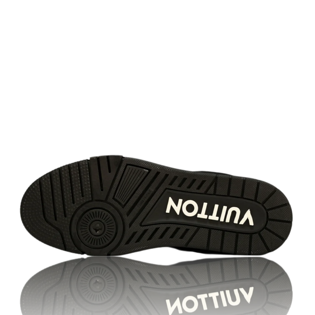 LV Trainer Low Monogram Black Embossed