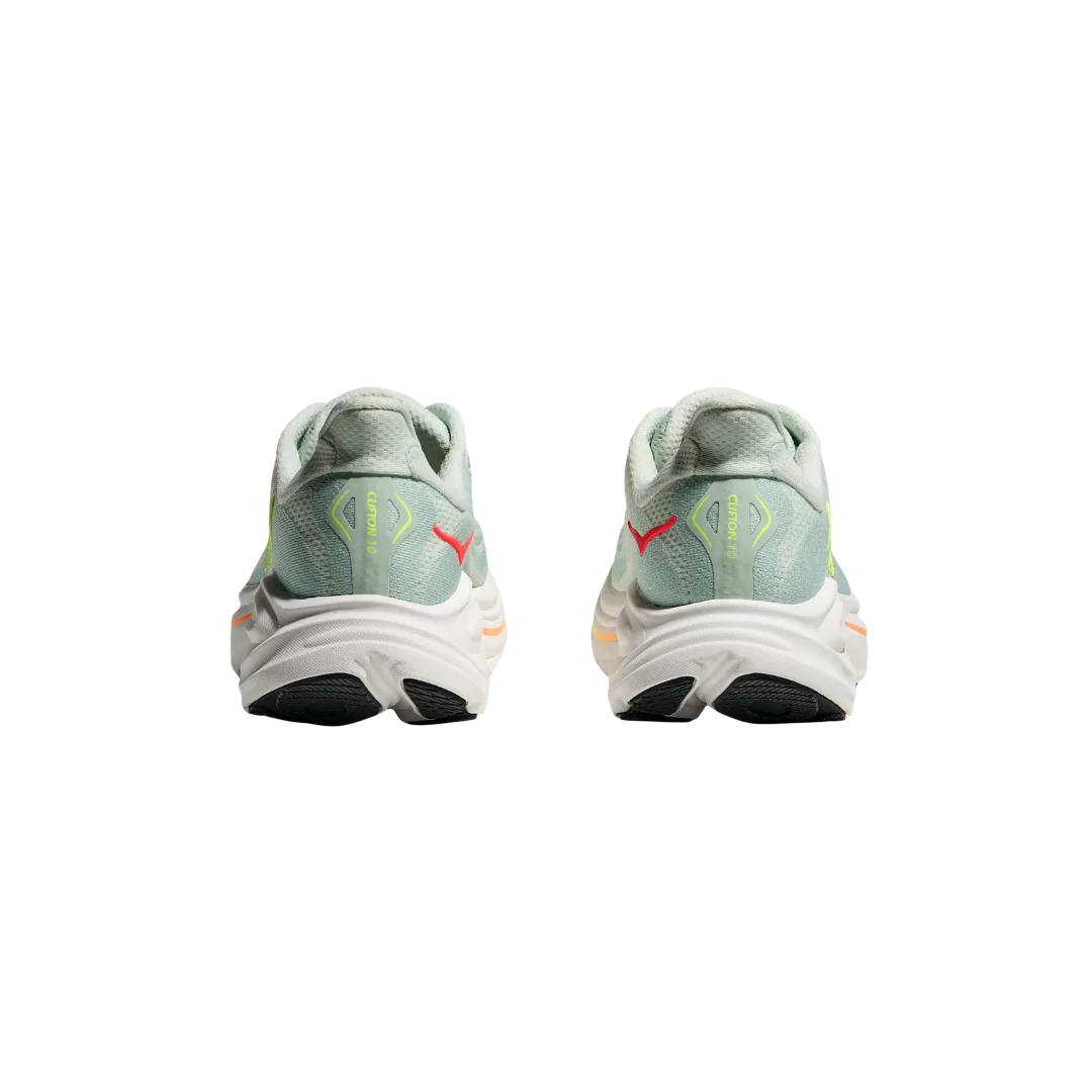 Hoka W Clifton 10 - Sea Glass / Neon Flame