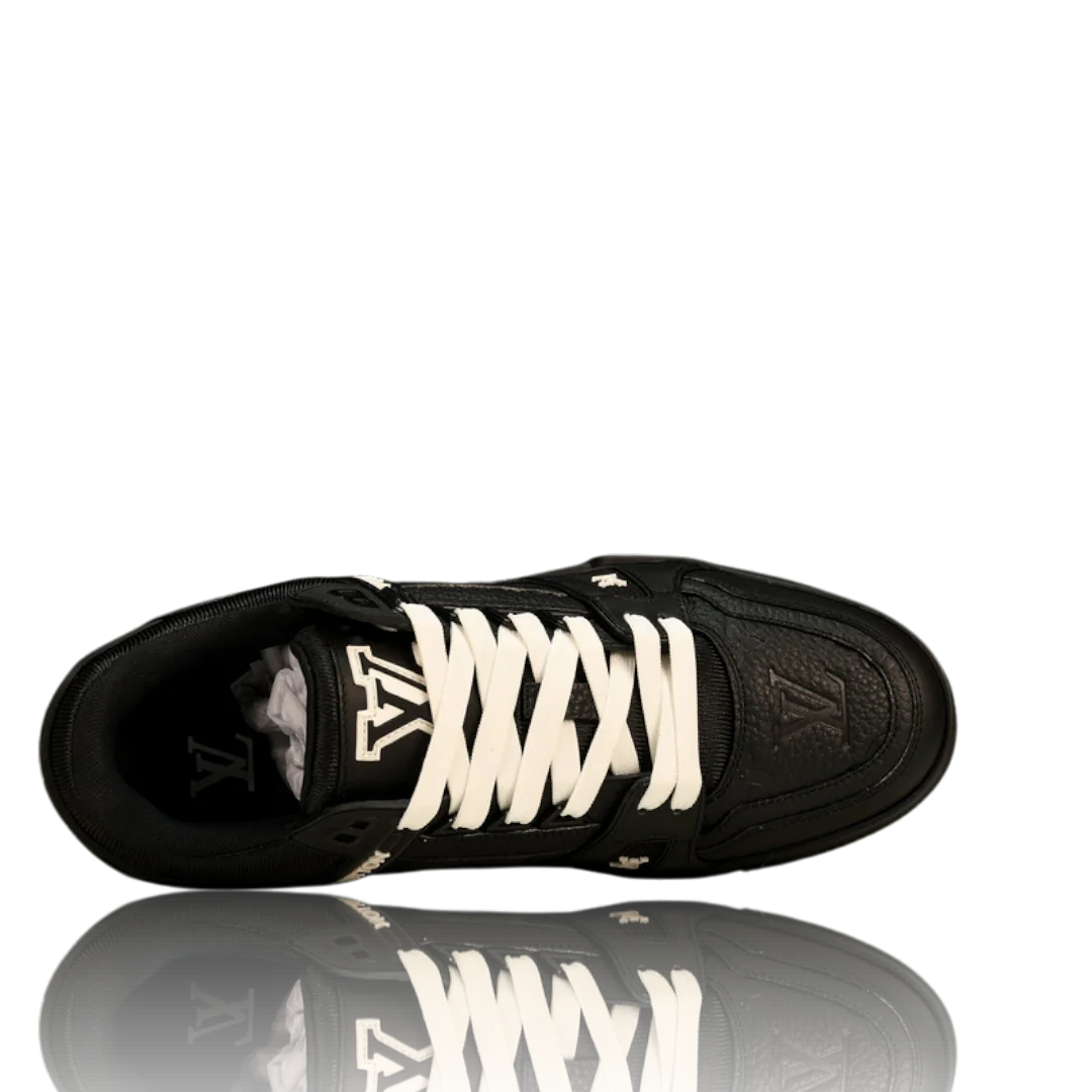 LV Trainer Low Monogram Black Embossed