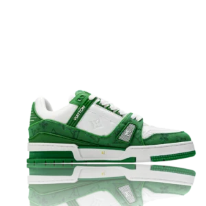 LV Trainer Low Monogram Denim White Green