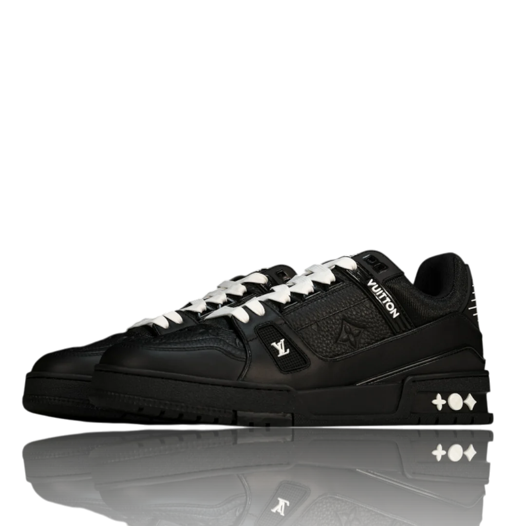 LV Trainer Low Monogram Black Embossed