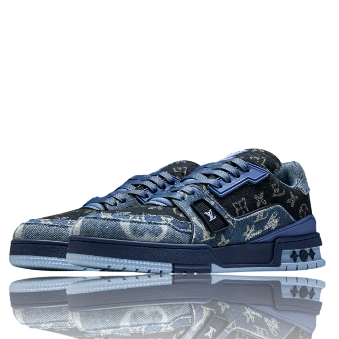 LV Trainer Low Monogram Denim Blue