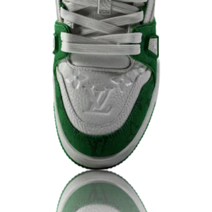 LV Trainer Low Monogram Denim White Green