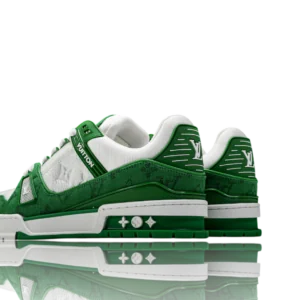 LV Trainer Low Monogram Denim White Green