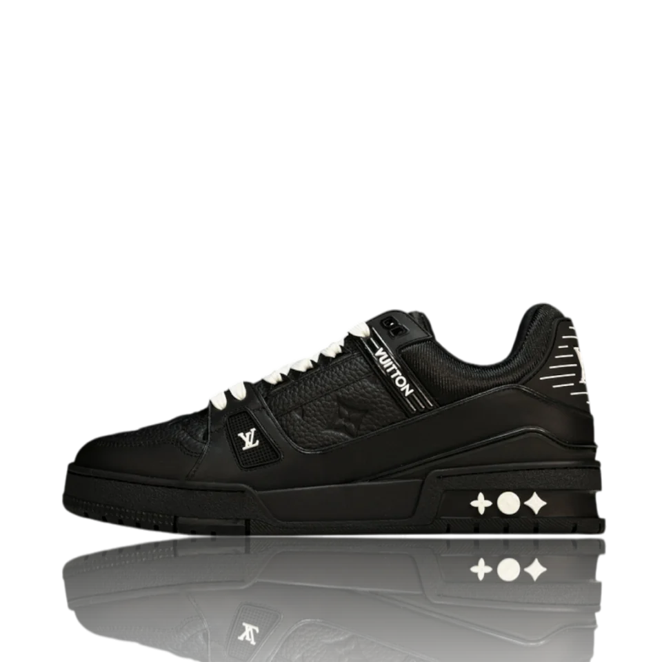 LV Trainer Low Monogram Black Embossed