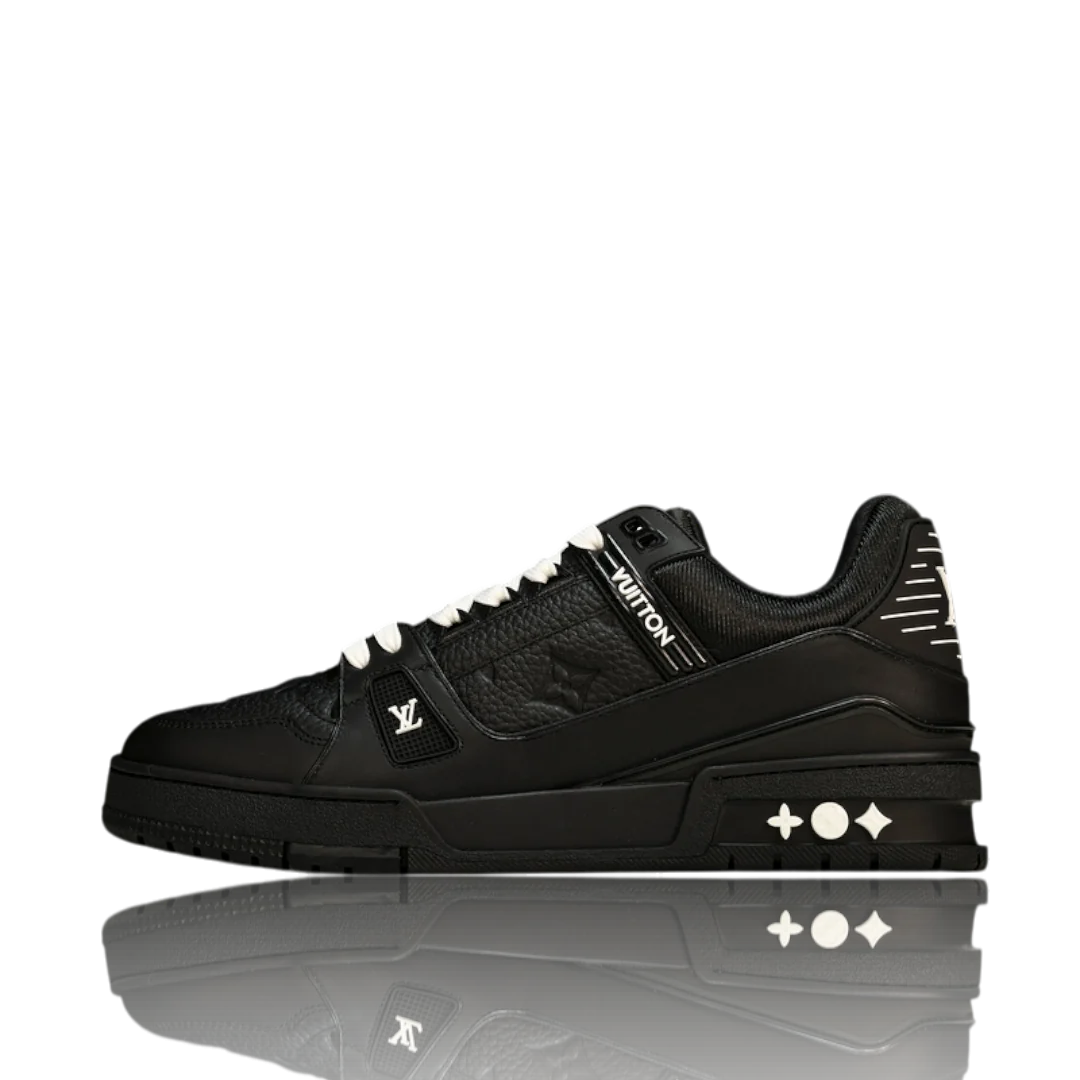 LV Trainer Low Monogram Black Embossed