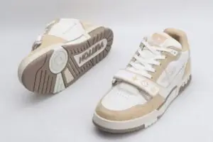 LV Trainer Beige White