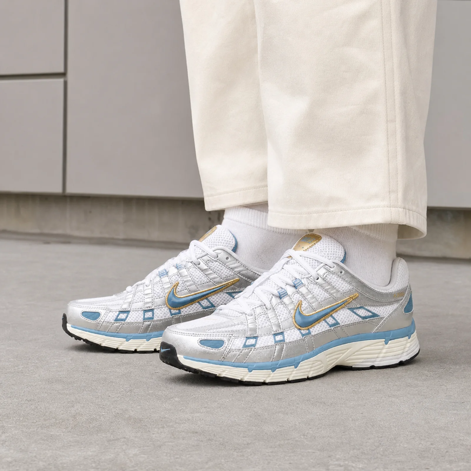 Nike P-6000 Metallic Silver Aegean Storm