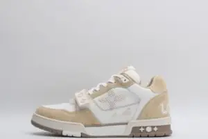 LV Trainer Beige White