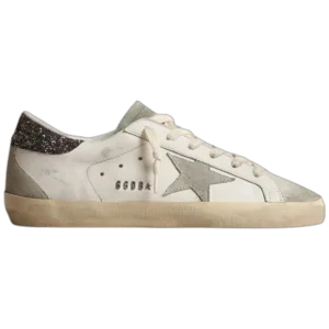 Golden Goose Super-Star Gray Star Dark Gray Glitter Heel Tab