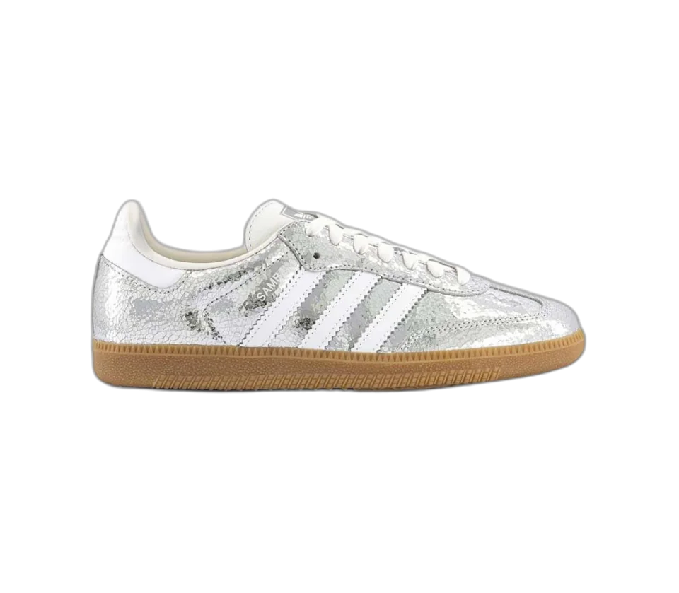 adidas Samba OG Trainers Silver Metalic White White