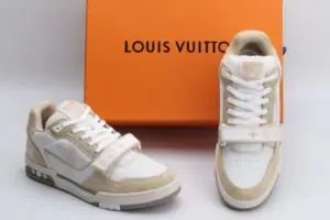 LV Trainer Beige White