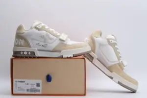 LV Trainer Beige White