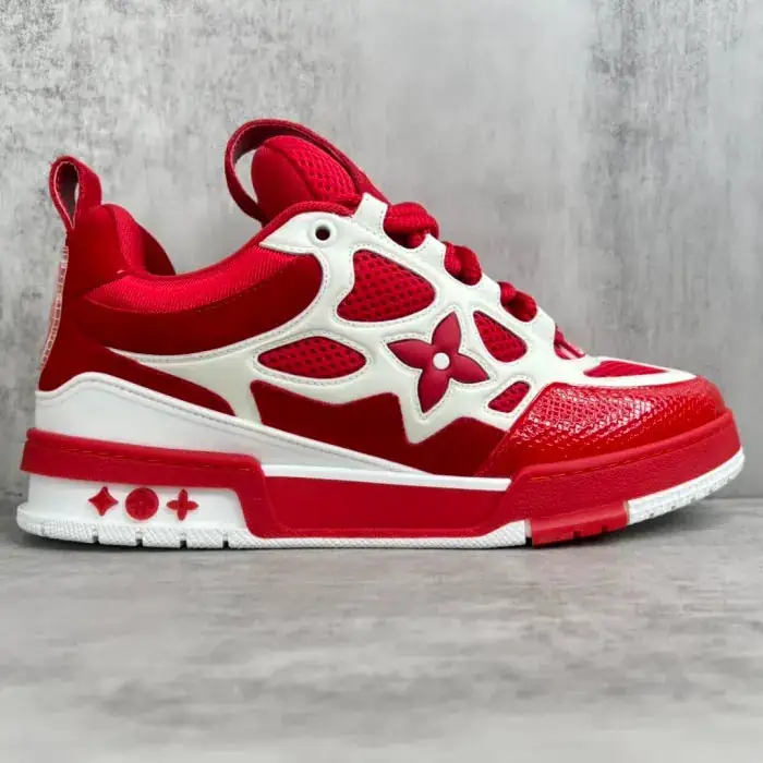 LV Skate Sneaker Red White