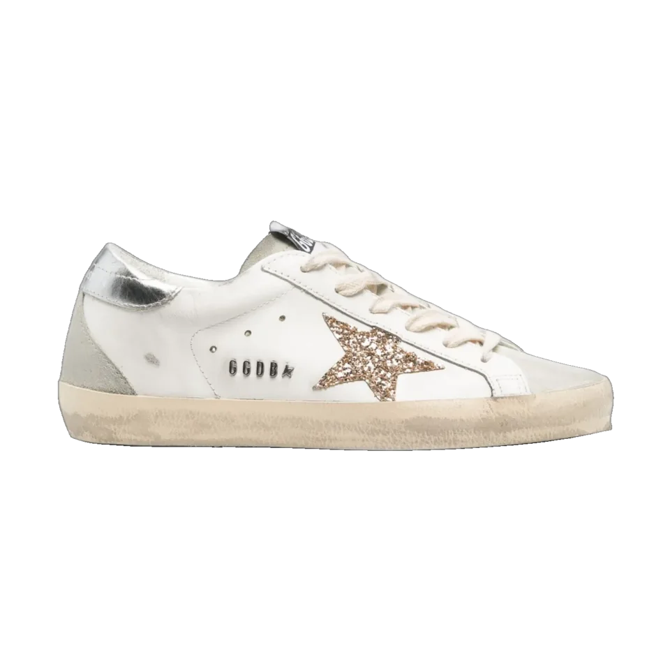 Golden Goose Super-Star White Gold Silver Star