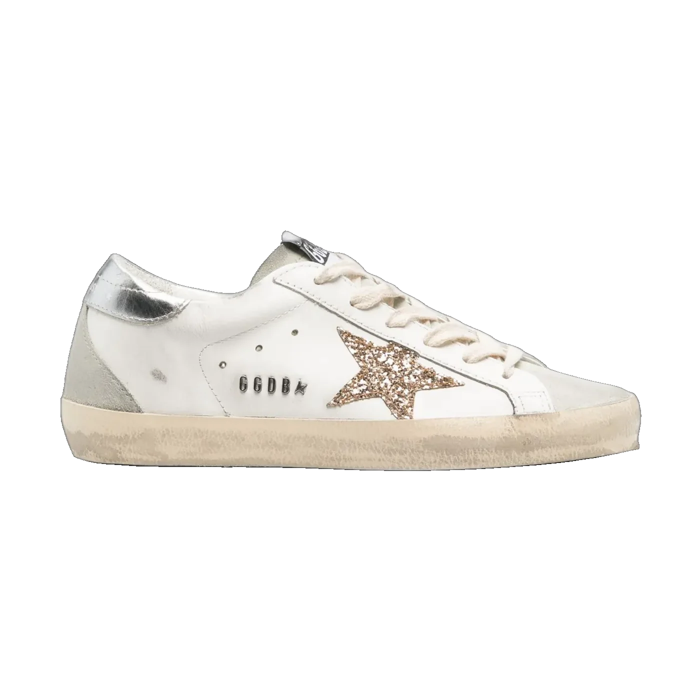 Golden Goose Super-Star White Gold Silver Star