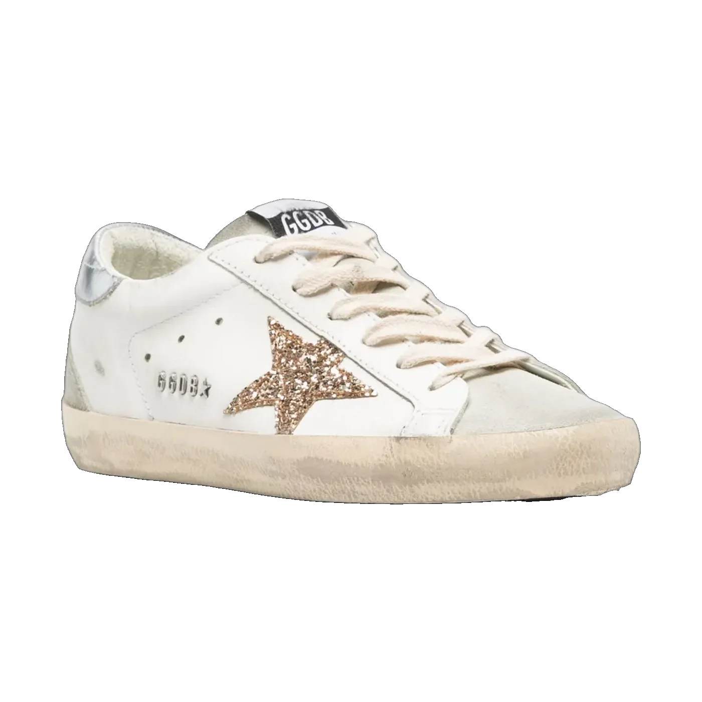 Golden Goose Super-Star White Gold Silver Star