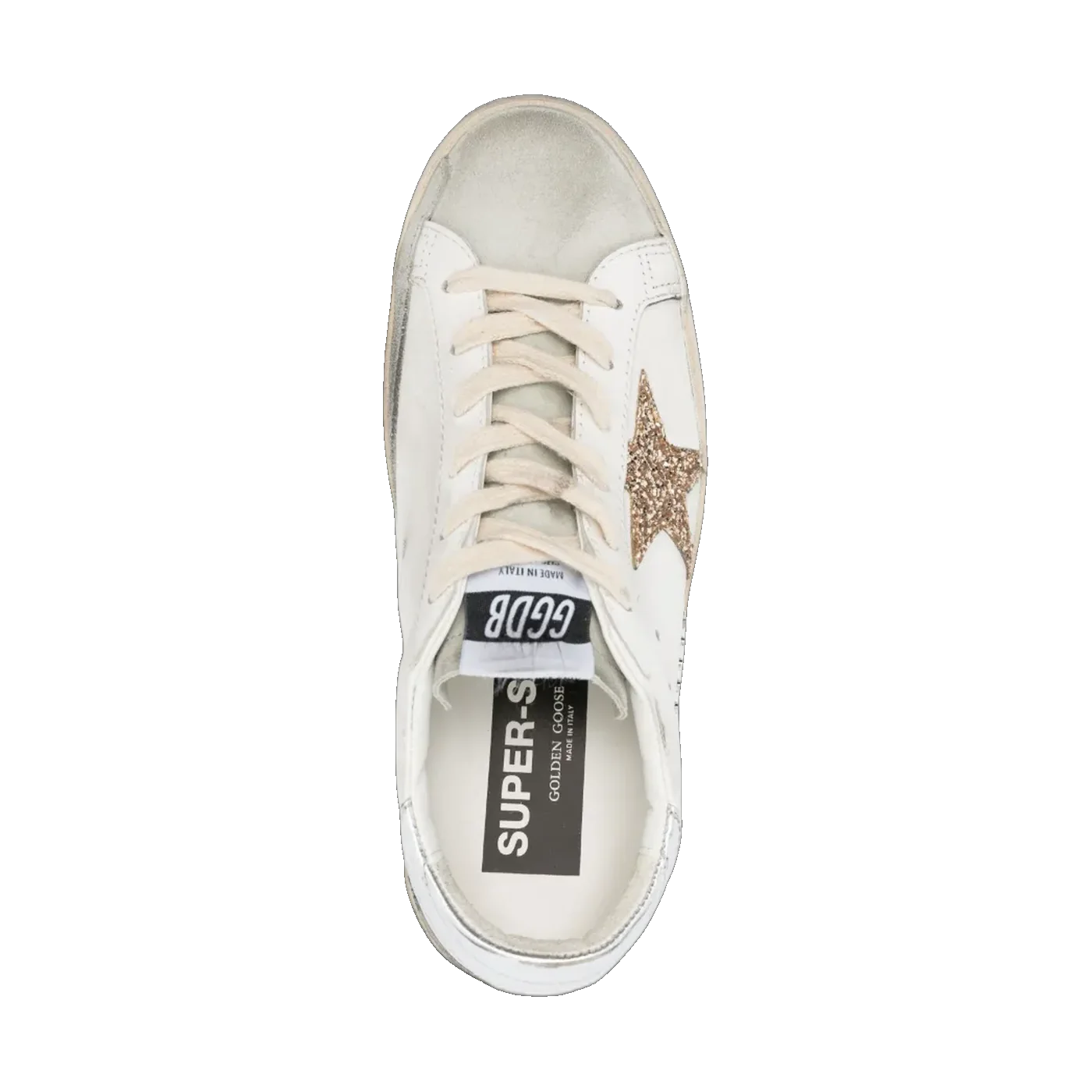 Golden Goose Super-Star White Gold Silver Star