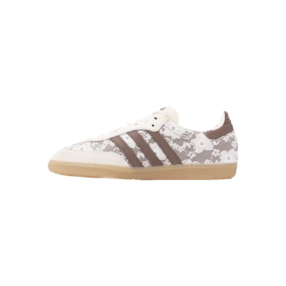 Adidas Samba OG Floral Lace Off White Earth Strata Gum - lateral