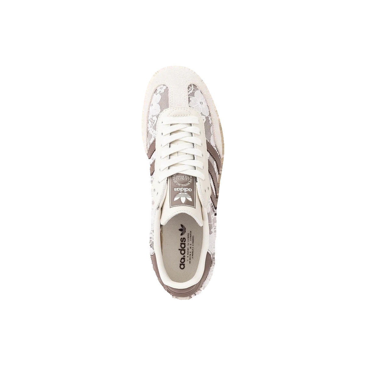 Adidas Samba OG Floral Lace Off White Earth Strata Gum - vista superior