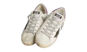 Golden Goose Ball Star Morado con Estrella Verde Oscuro